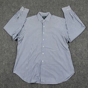 Polo Ralph Lauren Shirt XL Blue Estate Classic Fit  Stripe Button Down Men's